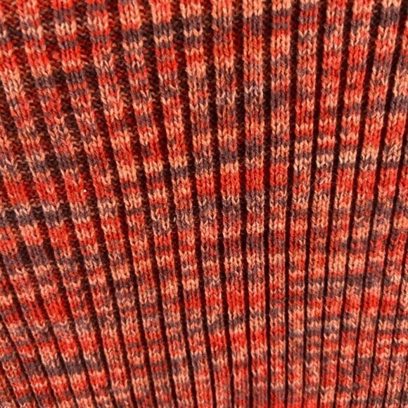 Gilded Intent Ribbed Orange Stretchy Short Sleeve Sweater Sz XL - Picture 14 of 15